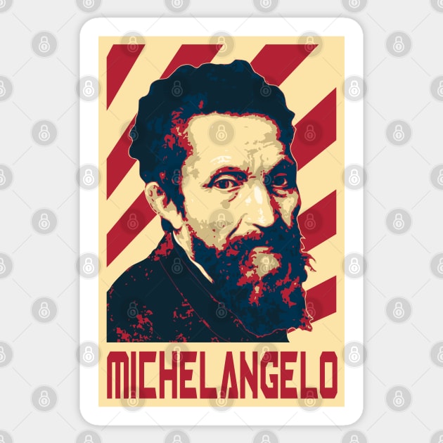 Michelangelo Retro Sticker by Nerd_art